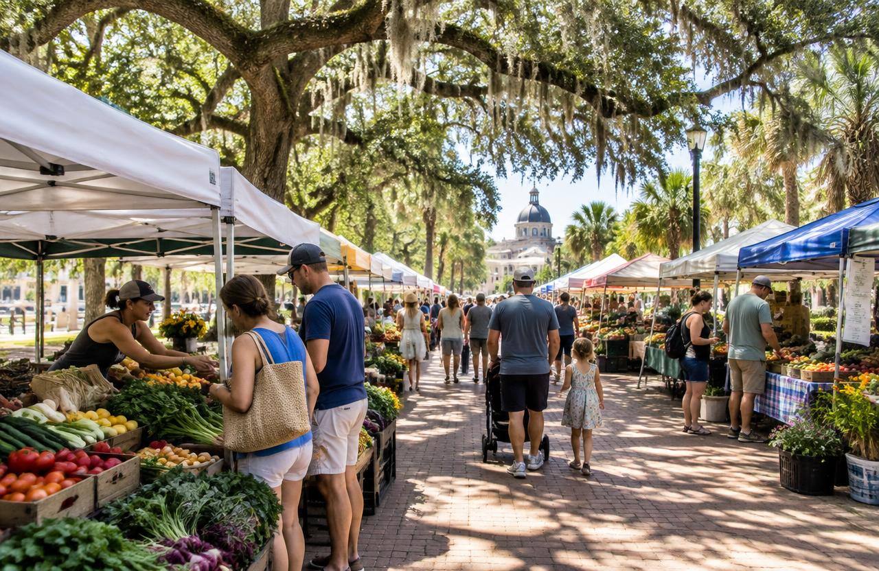 Saturday morning market near Riverview
